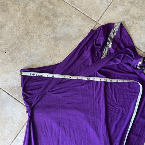 La Cite sequin one shoulder cape formal dress Size L - Picture 7 of 9